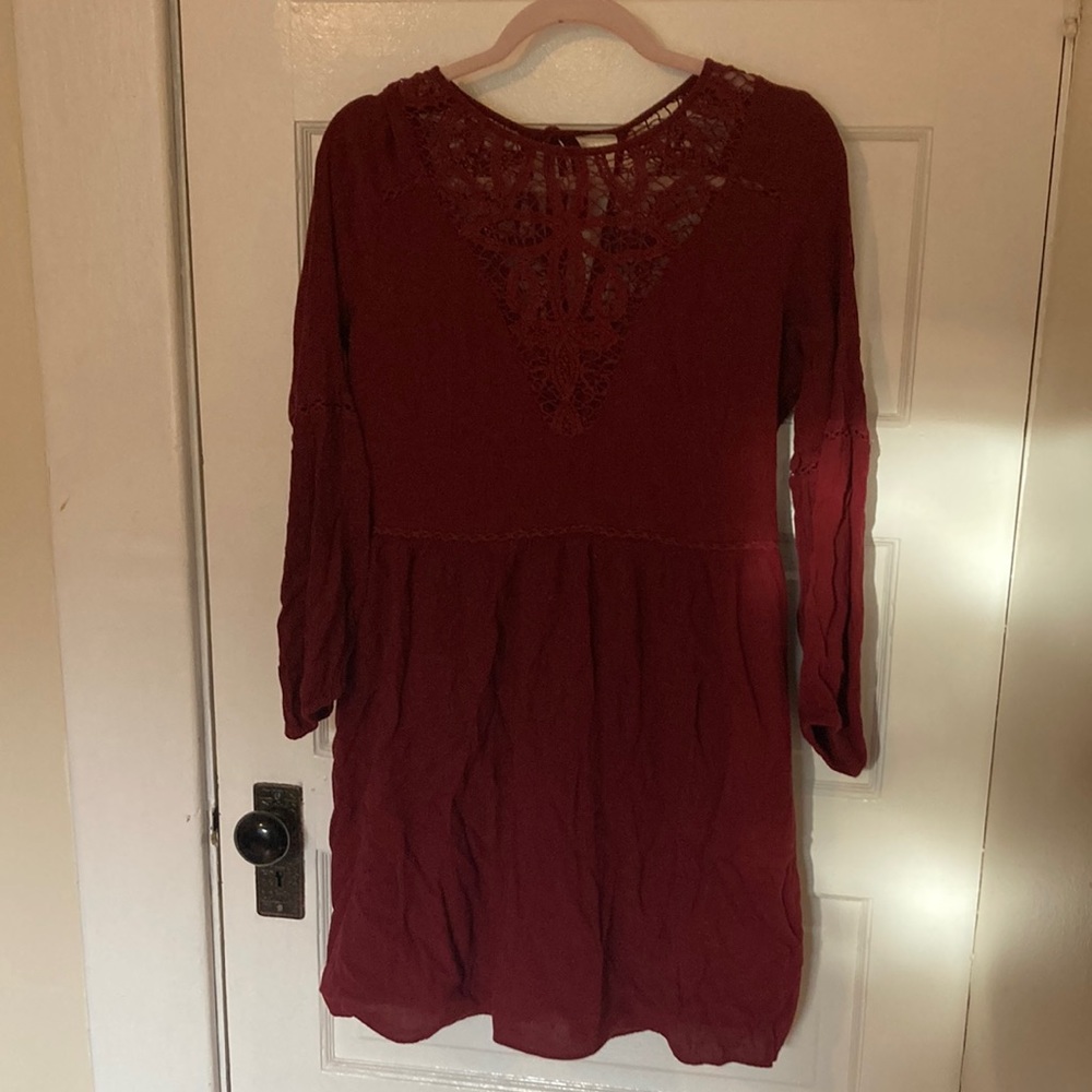 American Eagle Outfitters Dark Red Dress